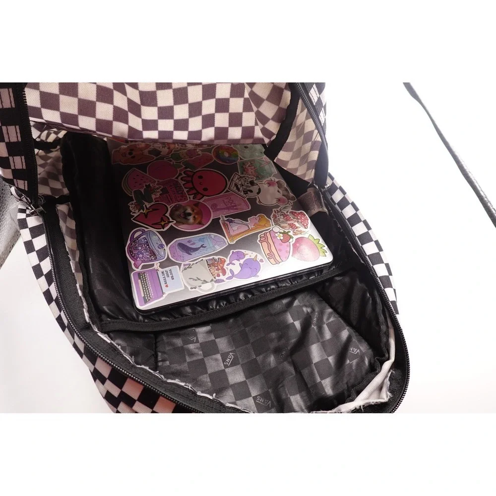 Y2K Skater Grunge Checkered Backpack Vans Old Skool 22L Checkerboard School Bag